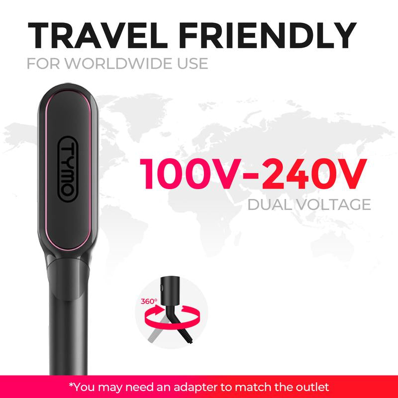 TYMO FLIPRO 3-In-1 Hair Straightener Comb & Styling Tool — Multifunctional Straightening Brush, Ceramic Coating, Fast Heat-Up, Comfort, Negative Ions, Hairbrush, Hot Flat Iron, Multi-Function Hair Styling Tool