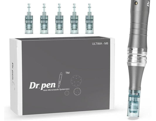 For Dr Pen M8 Wireless Skin Care Tool Kit for Cosmetic Use – 6 Speeds with 10 Cartridges – Home Beauty Device Microneedling Blackhead Remover Vacuum